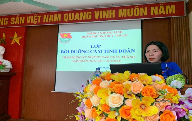 Đoàn thanh niên phường Đức Thuận tổ chức khai mạc lớp Bồi dưỡng cảm tình Đoàn